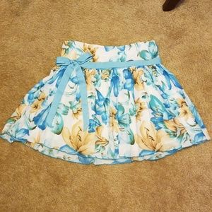 Speechless Size 7 Floral Skirt, Zip up, Cotton